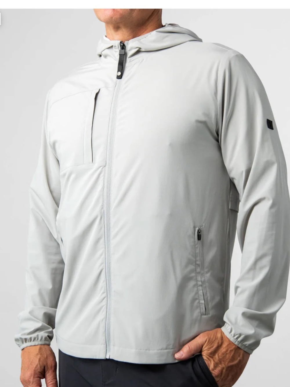 NWT Linksoul Men's Bodega Performance Jacket in Pure Gray - Size Medium